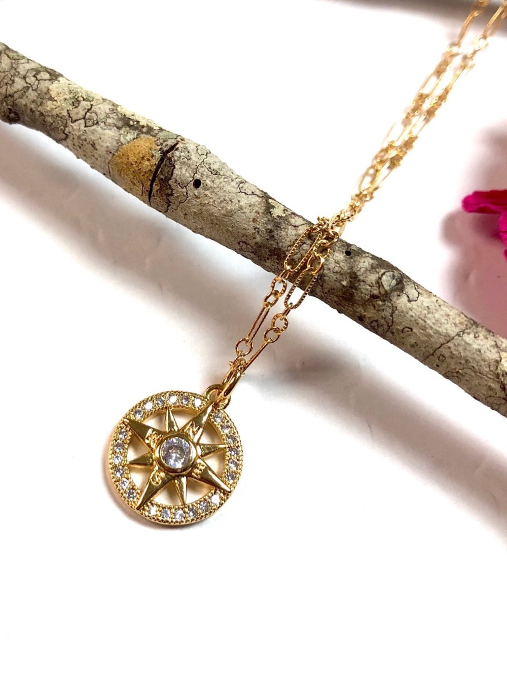 Dainty North Star/Compass Necklace - Gold - Picture 5 of 10